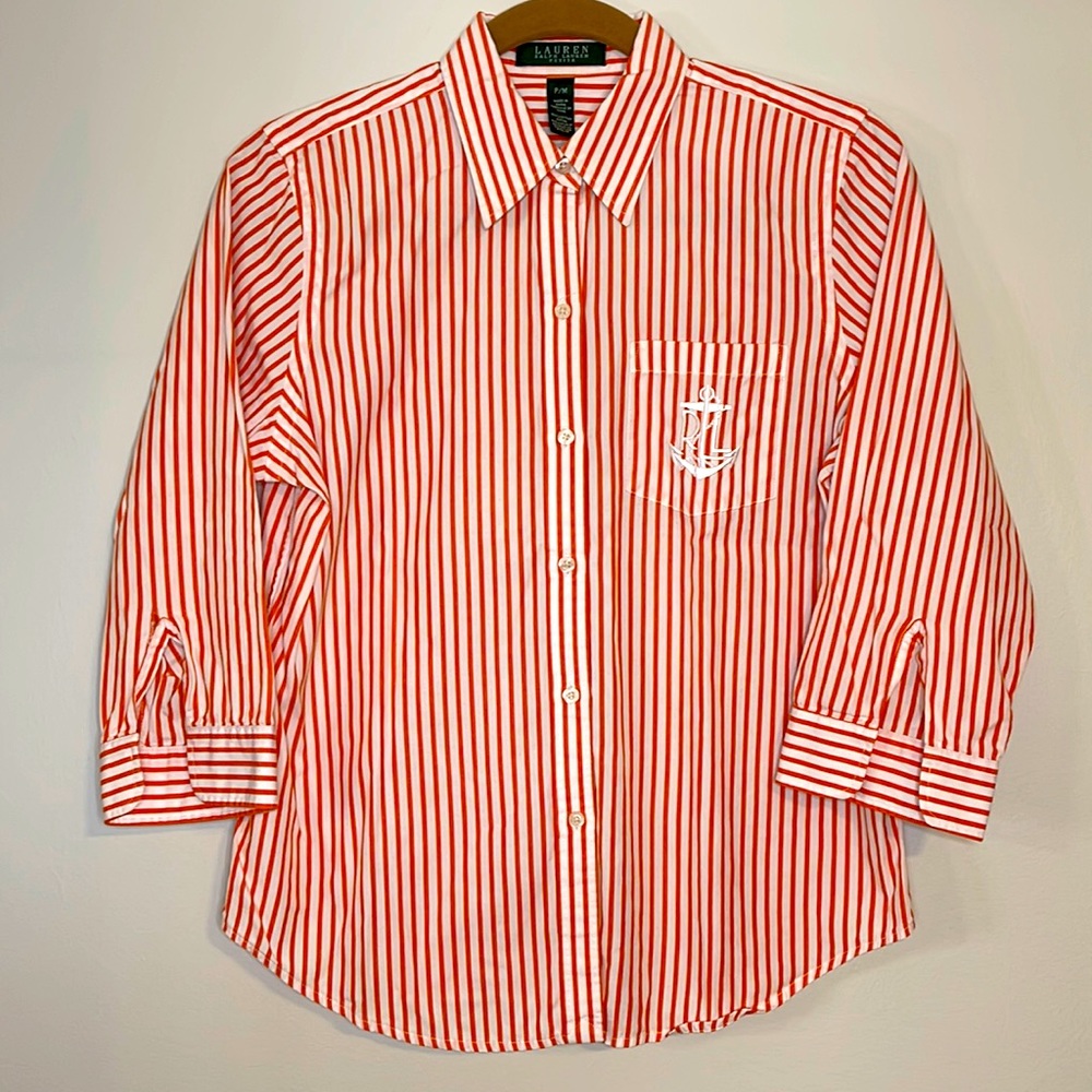 LAUREN RALPH LAUREN stripe buttons down shirt